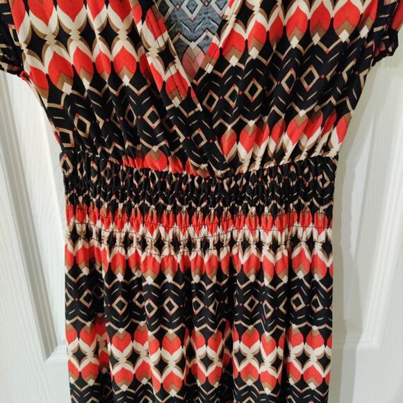 5th & Love Women's Geometric Maxi Dress Elastic Waist Size Small - Picture 4 of 5